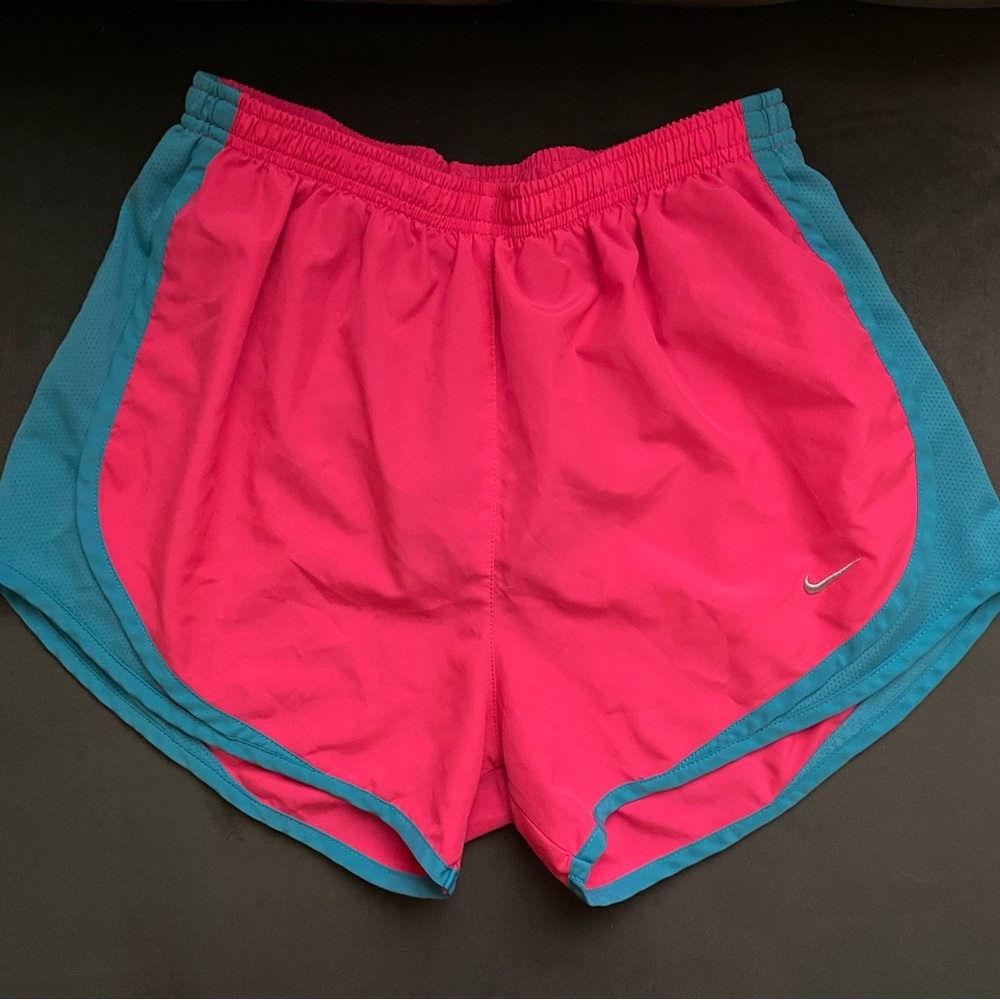 Nike DriFit Rare Pink and Blue Running Shorts - Small